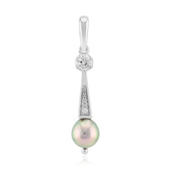 Ciondolo in argento con Perla Akoya platino (TPC)