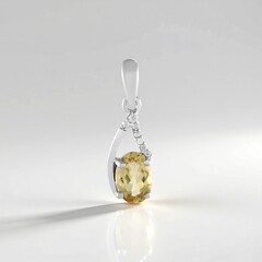 Ciondolo in argento con Berillo Giallo