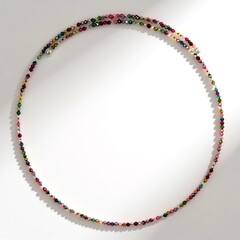 Collana rigida in acciaio con Tormalina (Riya)