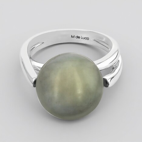 Anello in oro con Perla Tahitiana (M de Luca)