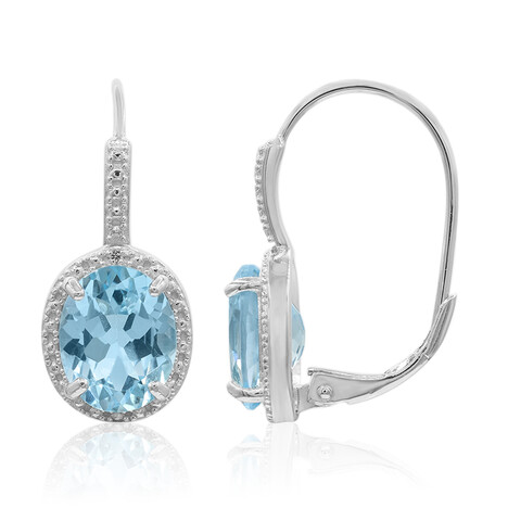 Orecchini in argento con Topazio Blu Cielo