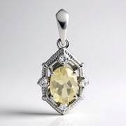 Pendentif en argent et Pierre du Soleil de l’Orégon