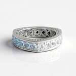 Anello in argento con Topazio Bianco (Dallas Prince Designs)