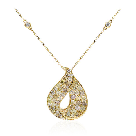 SI2 Fancy-Brillant-Goldhalskette (CIRARI)