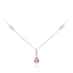 Pinkfarbener Saphir-Goldhalskette (CIRARI)