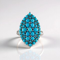 Anello in argento con Turchese Sleeping Beauty (Faszination Türkis)