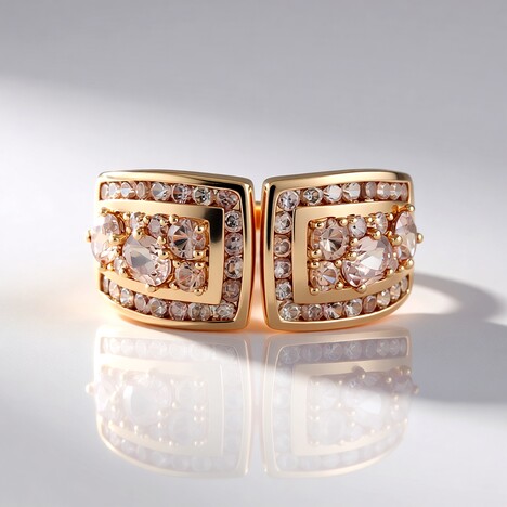Anello in argento con Zircone Champagne (KM by Juwelo)