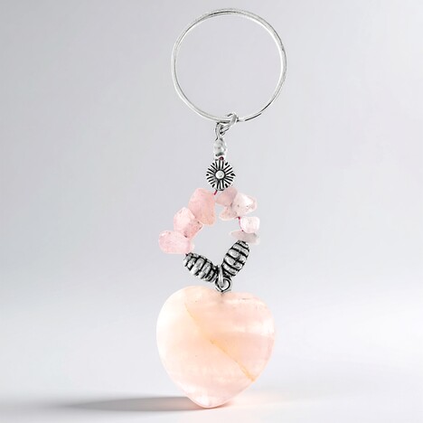Accessorio in ottone con Quarzo Rosa
