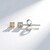 Boucles d'oreilles en argent et Diamant champagne I3