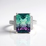 Anello in argento con Fluorite Bicolore
