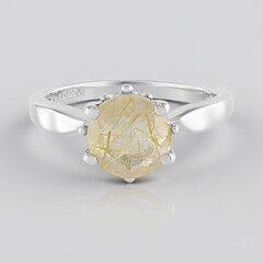 Anello in argento con Quarzo Rutilato