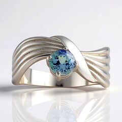 Anello in argento con Tanzanite (non riscaldata) (Pallanova)