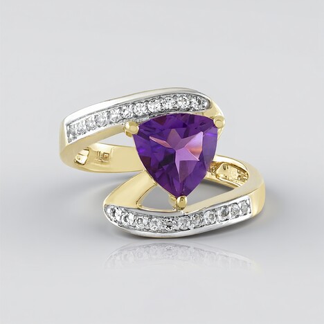 Anello in argento con Ametista Zambiana