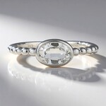Anello in argento con Topazio Bianco