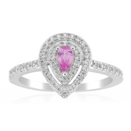 Pinkfarbener Ceylon-Saphir-Silberring