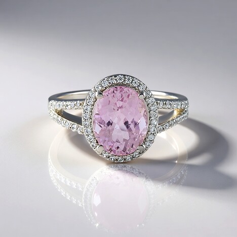 Anello in argento con Kunzite
