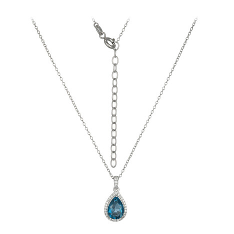 Collana in argento con Topazio Blu Londra