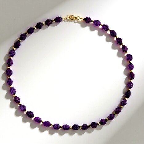 Collier en argent et Quartz pourpre