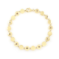 I2 Schokoladen-Brillant-Silberarmband