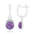 Pendientes en plata con Charoita