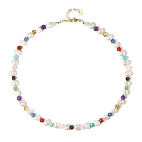 Edelstein-Silberhalskette