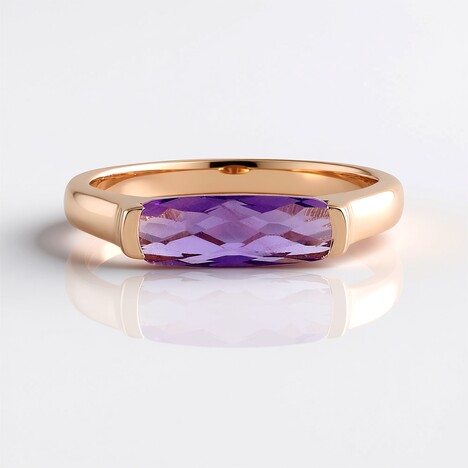 Anello in argento con Ametista Zambiana