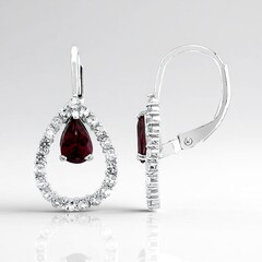 Orecchini in argento con Rodolite