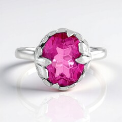Anello in argento con Quarzo Color Rosa