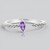 Anello in argento con Zaffiro Ceylon Porpora (non riscaldato)