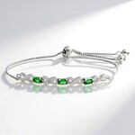 Bracciale in argento con Tsavorite della Tanzania