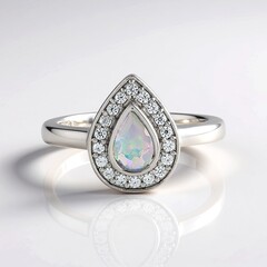 Anello in argento con Opale di Welo