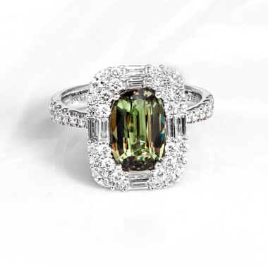 Gouden ring met een Braziliaanse alexandriet (CIRARI)