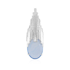 Zilveren hanger met een Aqua Chalcedoon