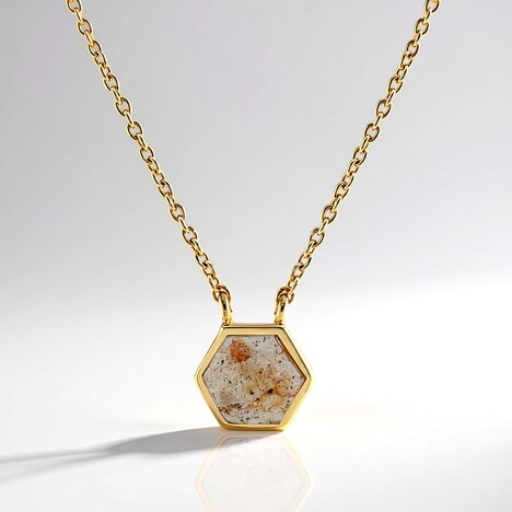 Collana in argento con Pietra di Luna Pesca