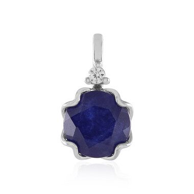 Blauer Madagaskar-Saphir-Platinanhänger