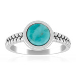 Anello in argento con Turchese Kingman Mohave Blu (Jones Lee)
