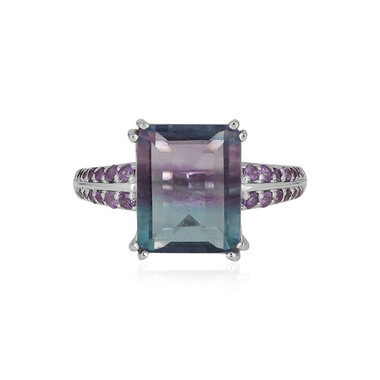 Anello in argento con Fluorite Bicolore
