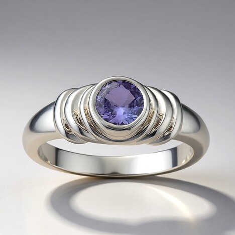 Anello in argento con Tanzanite Lilla (Pallanova)