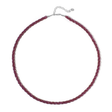 Magenta-Granat-Silberhalskette