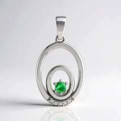 Ciondolo in argento con Tsavorite AAA del Kenia