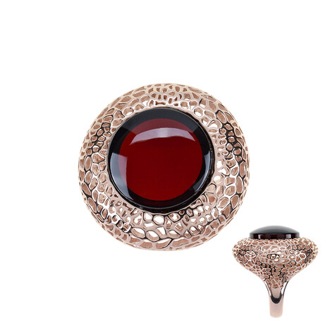 Bague en argent et Ambre baltique (dagen)