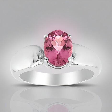 Bague en argent et Tourmaline rose du Brésil  (Pallanova)