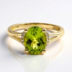 Anello in oro con Peridoto Dashihe