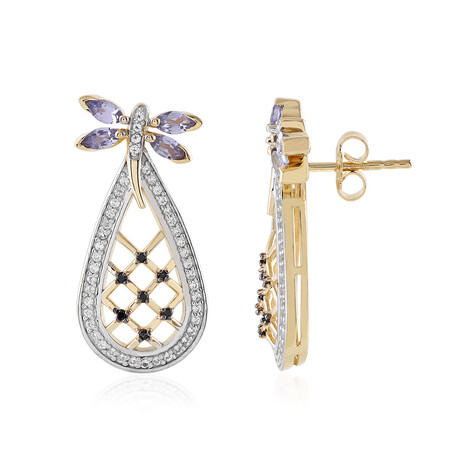 Edelstein-Silberohrringe