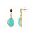 Boucles d'oreilles en argent et Amazonite