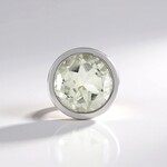 Ciondolo in argento con Ametista Verde (MONOSONO COLLECTION)