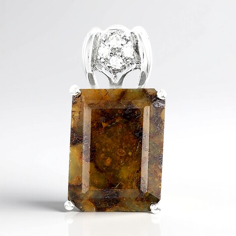 Ciondolo in argento con Quarzo Dinosauro