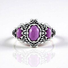 Anello in argento con Fosfosiderite