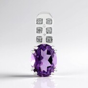 Amethyst Silver Pendant