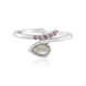 Anello in argento con Labradorite rosa Maniry